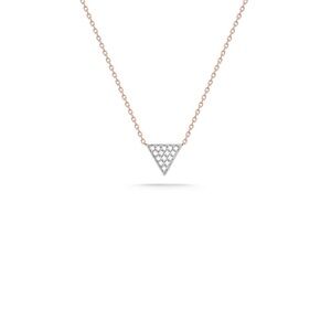 Dana Rebecca Designs Emily Sarah Triangle Diamond Necklace 16” Yellow Gold